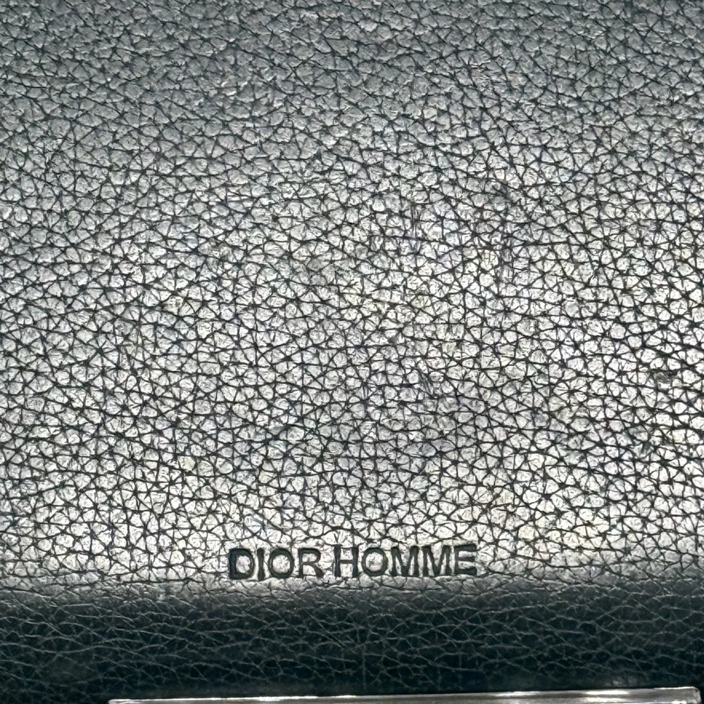 Dior Homme Black Grained Calfskin Long Zip Around Wallet